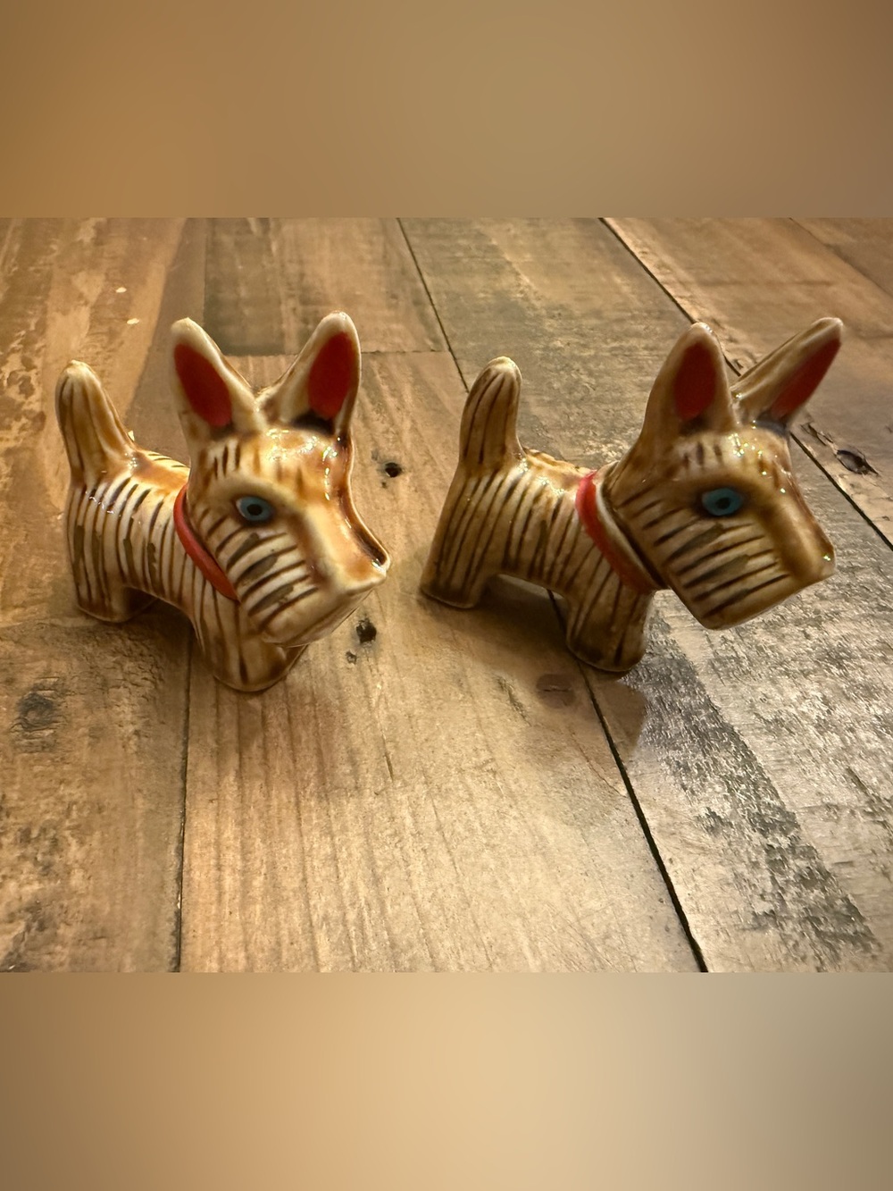 Vintage 1940’s or 1950’s Era Ceramic Scottie Dog Figurines